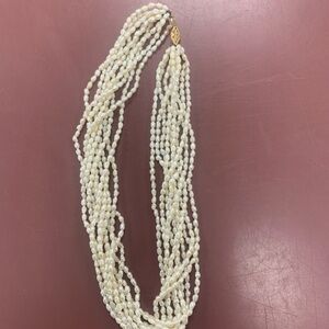 Classic Multi-Strand Pearl Necklace - Cream